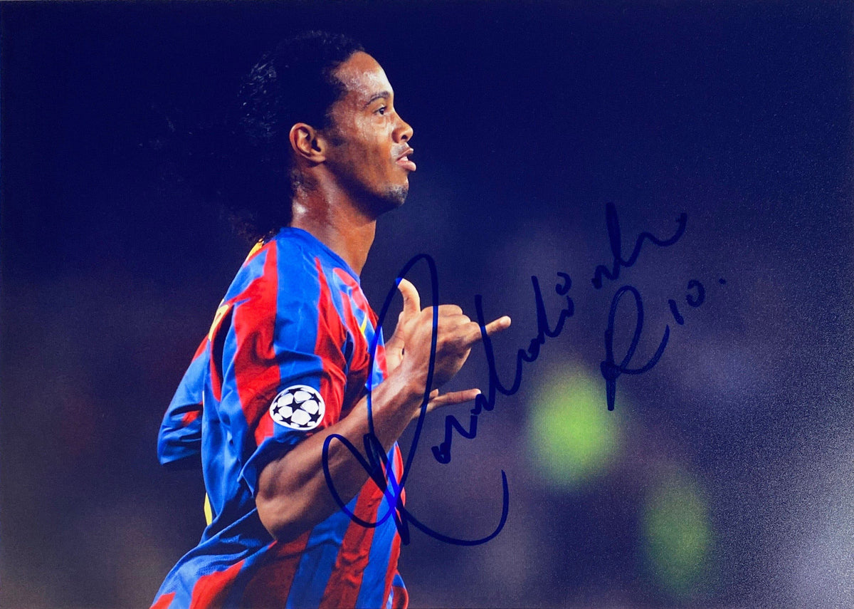 Brazilian Soccer Player Ronaldo facsimile signed  photo