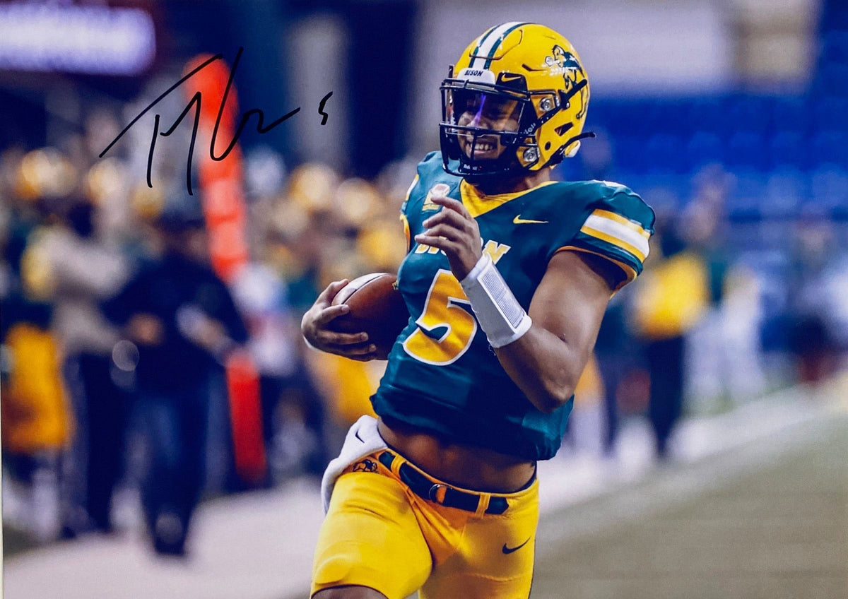 North Dakota State Bison Trey Lance facsimile signed photo