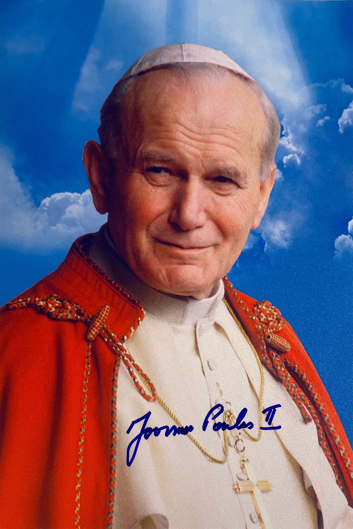 Pope John Paul II facsimile signed  photo
