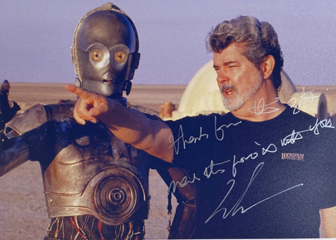Star Wars George Lucas facsimile signed  photo