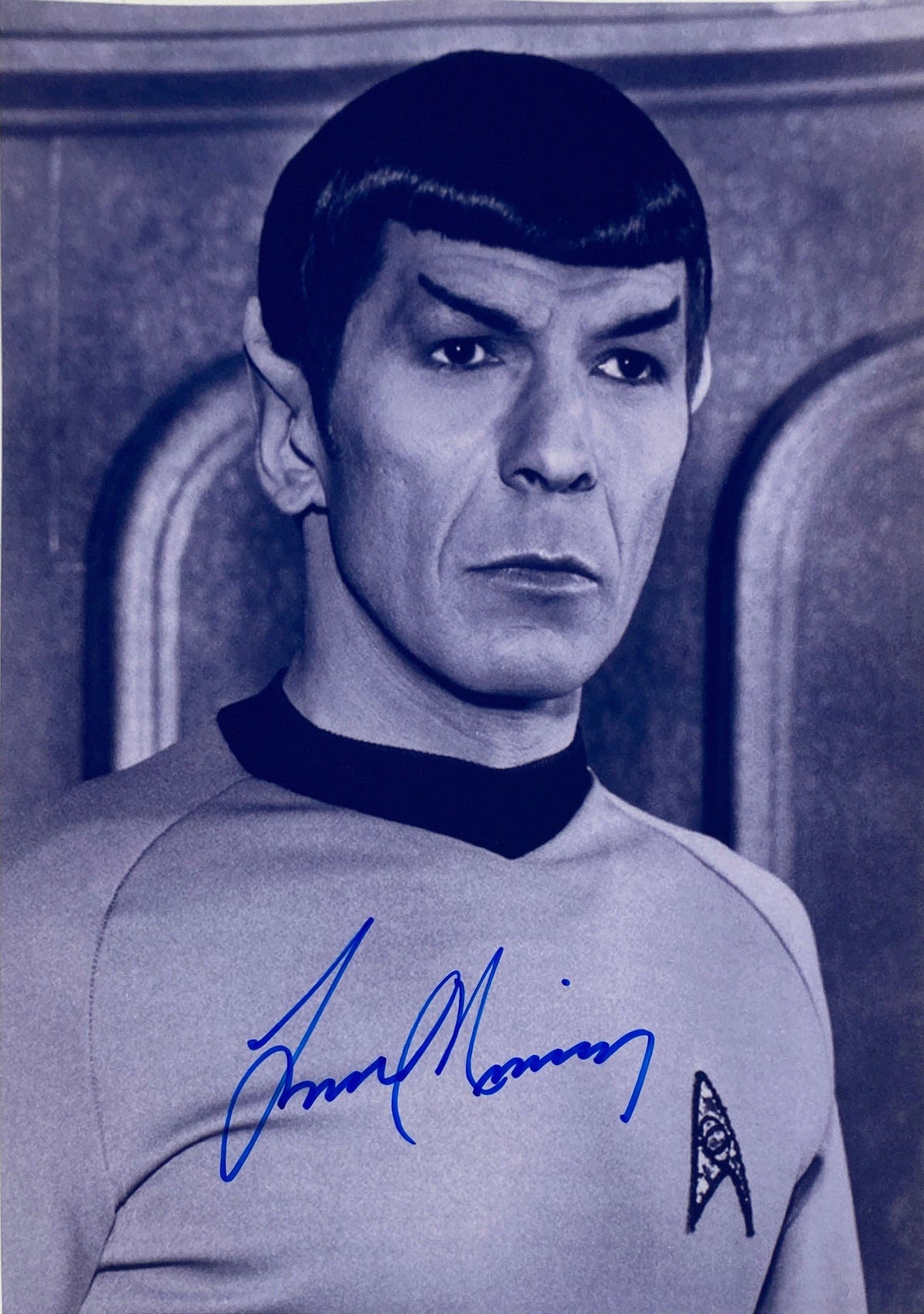 Star Trek Leonard Nimoy facsimile signed photo