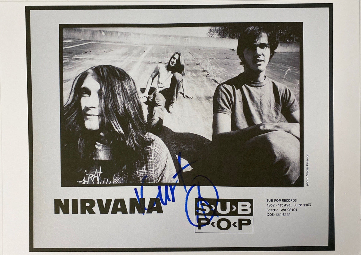 Nirvana Kurt Cobain facsimile signed  photo