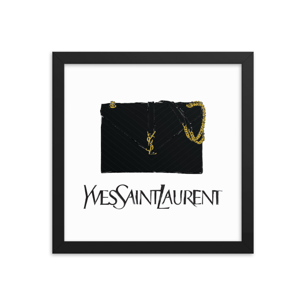 Chain clutch original fashion art Framed Poster Print