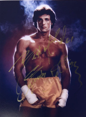 Rocky Sylvester Stallone facsimile signed movie photo