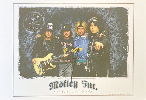 Motley Inc. - Motley Crue Tribute Band Vince Neil facsimile signed  photo