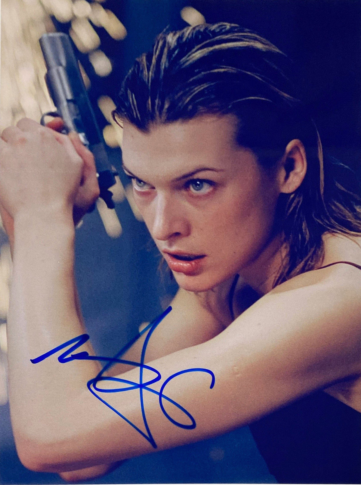 Milla Jovovich facsimile signed movie photo